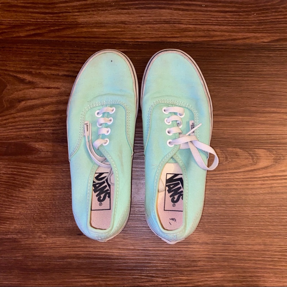 Turquoise Low Top Vans Men’s 5 Women’s 6.5